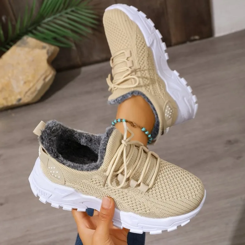 Kadınlar için Kışlık Termal Sp - Knit Fabric Lace Up Sneakers incelemesi ve fiyatı