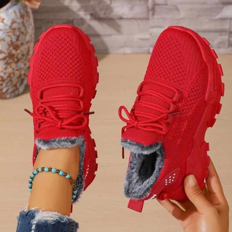 Kadınlar için Kışlık Termal Sp - Knit Fabric Lace Up Sneakers incelemesi ve fiyatı