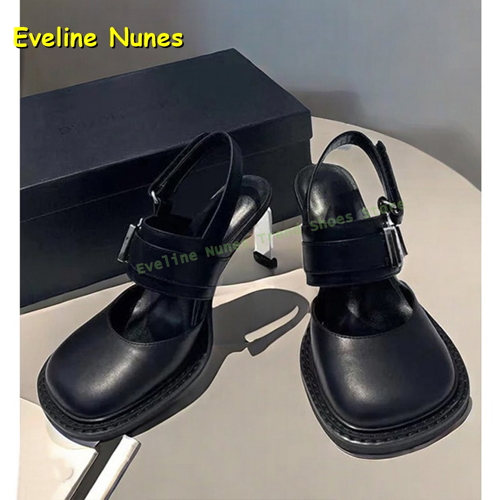 Kadın Siyah Kare Burunlu Tokal - Sandals incelemesi ve fiyatı