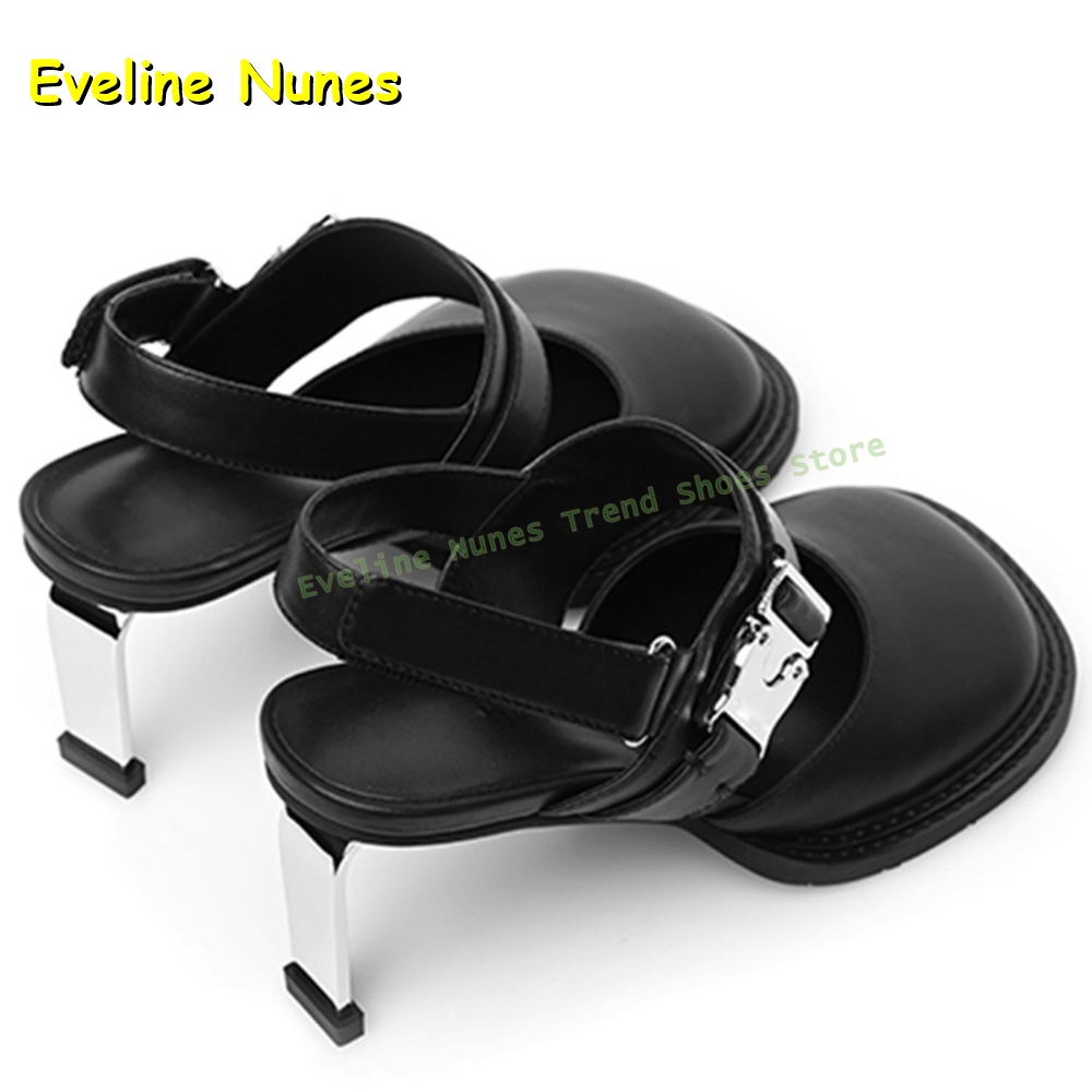 Kadın Siyah Kare Burunlu Tokal - Sandals incelemesi ve fiyatı