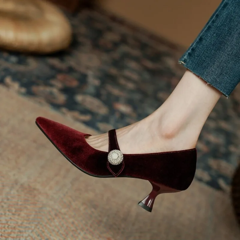 Şarap Kırmızısı Sivri Burun Ma - Women'S Shoes incelemesi ve fiyatı