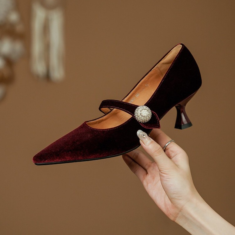 Şarap Kırmızısı Sivri Burun Ma - Women'S Shoes incelemesi ve fiyatı